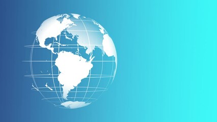 Wall Mural - Global communications, system and the world wide web. Digital world background. Blue planet earth from space. 