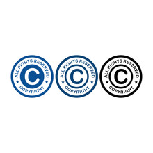 All Rights Reserved Copyright Logo Template Illustration
