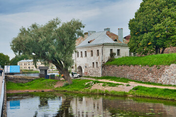 Wall Mural - Medieval russian Vyborg Castle State Museum, Swedish-built medieval fortress on the island, Vyborg, Russia