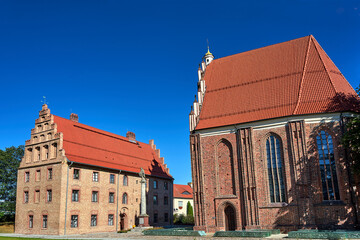 Wall Mural - Historic, gothic red brick buildings in the city of Poznan