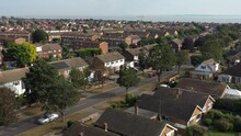 Circular Panoramic View Beautiful British House Buildings In United Kingdom. Property And Real Estate In Uk Concept
