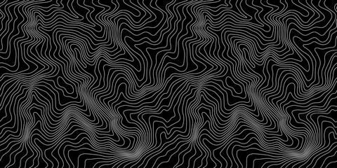 weather map background. vector seamless pattern with contour lines. abstract linear topographic text