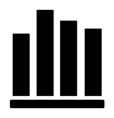 Canvas Print - Chart graph diagram bar histograms icon. Simple business performance icons for ui and ux, website or mobile application on white background