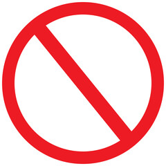 access denied, prohibition, forbidden, stop or no sign vector icon. red color empty flat sign for mo