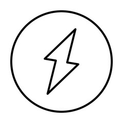 Poster - Circle, energy icon. Simple line, outline electro power icons for ui and ux, website or mobile application on white background