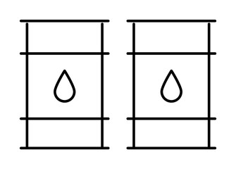 Wall Mural - Barrels, energy icon. Simple line, outline electro power icons for ui and ux, website or mobile application on white background