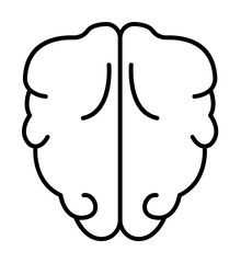 Canvas Print - brain icon. Element of scientifics study icon for mobile concept and web apps. Thin line brain icon can be used for web and mobile on white background