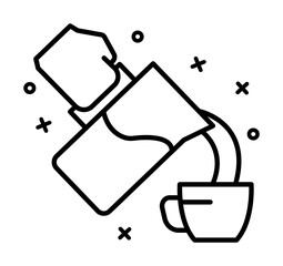 Sticker - Coffee, cup, hand, drink icon. Simple line, outline of coffee icons for ui and ux, website or mobile application on white background