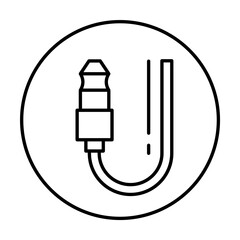 Canvas Print - Jack connector icon. Simple line, outline elements of connectors and cables icons for ui and ux, website or mobile application on white background