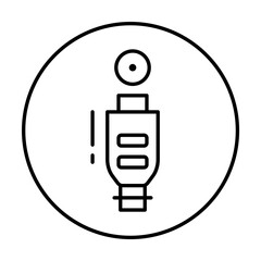 Canvas Print - Plug, connector icon. Simple line, outline elements of connectors and cables icons for ui and ux, website or mobile application on white background