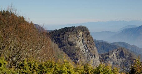 Wall Mural - Mountain over Alishan national forest recreation area