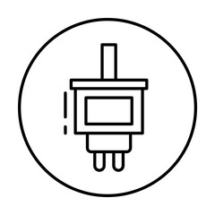 Wall Mural - Charger, connector icon. Simple line, outline elements of connectors and cables icons for ui and ux, website or mobile application on white background