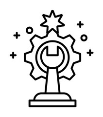 Wall Mural - Trophy, champion, winner icon. Element of customer services icon on white background