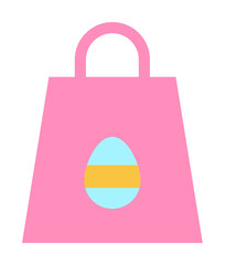 Poster - Package egg color icon. Simple color elements of religious holiday for ui and ux, website or mobile application on white background