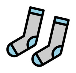 Sticker - Socks icon. Simple color with outline elements of cultural activities icons for ui and ux, website or mobile application on white background