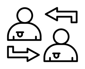 Poster - Substitution, football icon. Simple line, outline elements of soccer for ui and ux, website or mobile application on white background