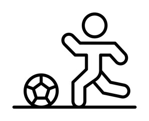 Sticker - Dribble, football icon. Simple line, outline elements of soccer for ui and ux, website or mobile application on white background