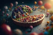 Dive Into A Scrumptious World Of Delightfully Detailed Edible Landscapes With Bokeh-filled Visuals In Unreal Engine 5's Hyper-realistic Masterpiece , Generative Ai