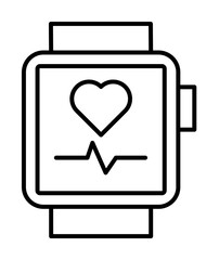 Sticker - Gadget, smartwatch icon. Element of gadget icon on white background