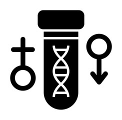 Wall Mural - DNA, analysis, gynecology icon. Simple gynaecology icons for ui and ux, website or mobile application on white background