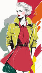 Wall Mural - Vector for fashion poster , fashion , illustration , multipurpose illustration