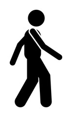 Sticker - Man, walking icon. Element of human use phone. Premium quality graphic design icon. Signs and symbols collection icon for websites, web design, mobile app on white background