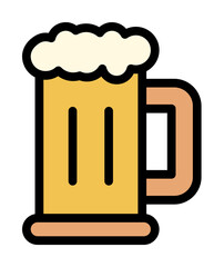 Wall Mural - Beer stein icon. Simple color with outline elements of international beer day icons for ui and ux, website or mobile application on white background