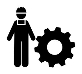 Wall Mural - Engineering, work, industry icon. Element of manufacturing icon. Premium quality graphic design icon. Signs and symbols collection icon for websites, web design on white background