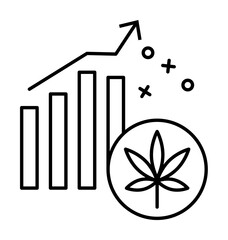 Wall Mural - Marijuana drugs growth icon. Element of narcotic on white background