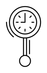 Wall Mural - Grandfather clock icon. Simple line, outline elements of office tool icons for ui and ux, website or mobile application on white background