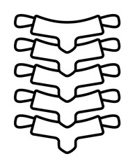 Wall Mural - Anatomy backbone spine icon. Simple line outline orthopedics icons for ui and ux website or mobile application on white background