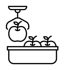 Sticker - Smart farm, fruit icon. Element of smart farm thin line icon on white background