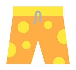 Wall Mural - Clothes, swimming trunks icon. Simple color elements of vacation icons for ui and ux, website or mobile application on white background