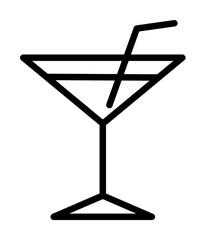 Sticker - Cocktail, drink icon. Simple line, outline elements of vacation icons for ui and ux, website or mobile application on white background