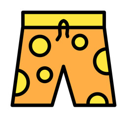 Sticker - Clothes, swimming trunks icon. Simple color with outline elements of vacation icons for ui and ux, website or mobile application on white background