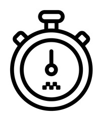 Sticker - Stopwatch icon. Simple line, outline elements of taxi service icons for ui and ux, website or mobile application on white background