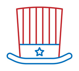 Sticker - USA, hat icon. Element of USA culture icon. Thin line icon for website design and development, app development. Premium icon on white background