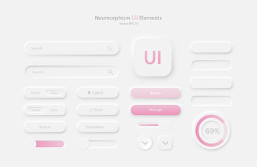 Wall Mural - collection of user interface elements for a mobile application. a set of icons for user interface de