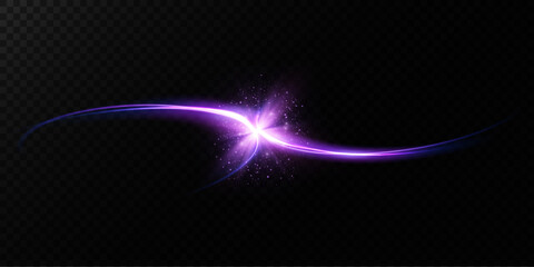  Abstract beautiful light background. Magic clash of stars, sparks on a dark background. Mystical speed stripes, glitter effect. The glow of cosmic rays. Neon lines of speed and fast wind. Glow effect,