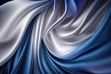 blue white silk silky satin fabric elegant extravagant luxury wavy shiny luxurious shine drapery background wallpaper seamless abstract showcase backdrop artistic design presentation material texture