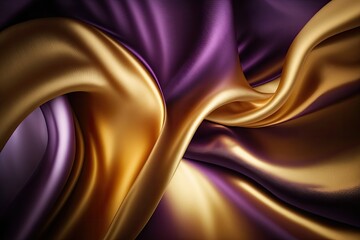 Sticker - purple silk silky satin fabric elegant extravagant luxury wavy shiny luxurious shine drapery background wallpaper seamless abstract showcase backdrop artistic design presentation material texture
