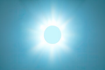 Wall Mural - for graphics, a white shaft of light penetrates the sky blue background. generative ai