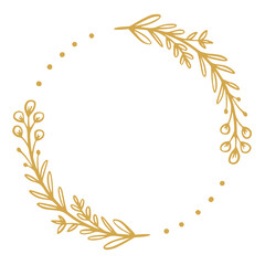 Golden frame wreath