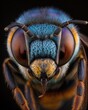 © mariokeeneye - AI generated a super macro photography of a bee in which its eyes and antennae are clearly visible.