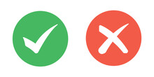 Checkmark And Cross Icons. Editable Stroke. Vector Graphic Illustration. For Website Design, Logo, App, Template, Ui, Etc.