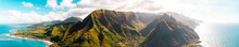 Super Wide Panorama Of Hawaiian Coastline