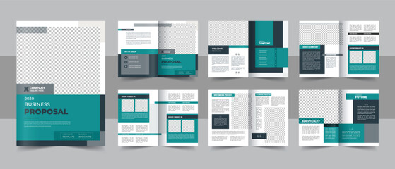 Wall Mural - architecture and interior portfolio layout design, a4 standard size print ready brochure template de