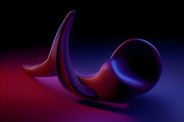 Abstract smooth curvy 3d holographic gradient render waves render texture design element for banner, background, wallpaper, websites , posters