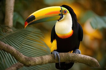 Wall Mural - Toucan, a bird (Ramphastos toco). Generative AI