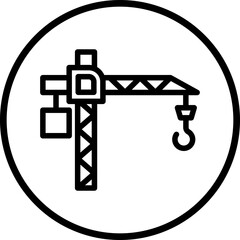 Poster - Vector Design Tower Crane Icon Style